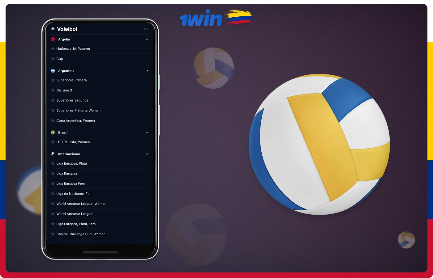 1win Colombia ofrece una amplia gama de apuestas de voleibol